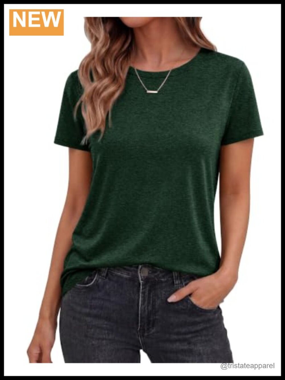 Womens Short Sleeve Loose Fit Casual T-Shirt Crew Neck Soft Stretch